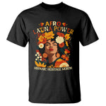 Afro Latina Power T Shirt Hispanic Heritage Month Flowers - African Pride