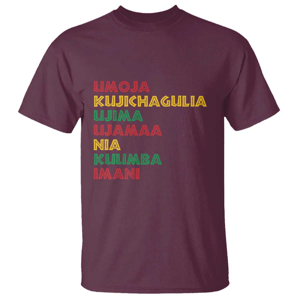 Seven Principles Of Kwanzaa Christmas African American Nguzo Saba T Shirt