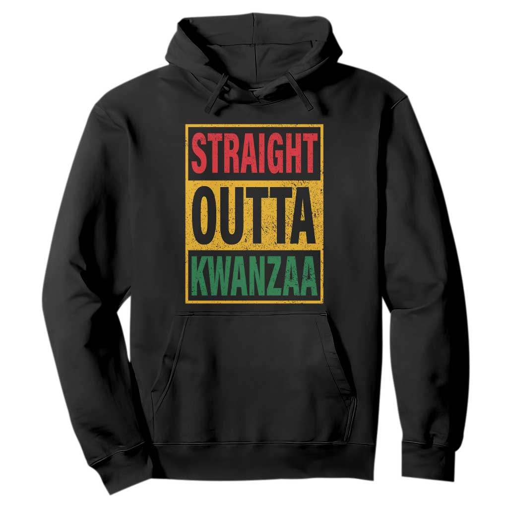 Funny Straight Outta Kwanzaa African American Heritage Christmas Holiday Hoodie