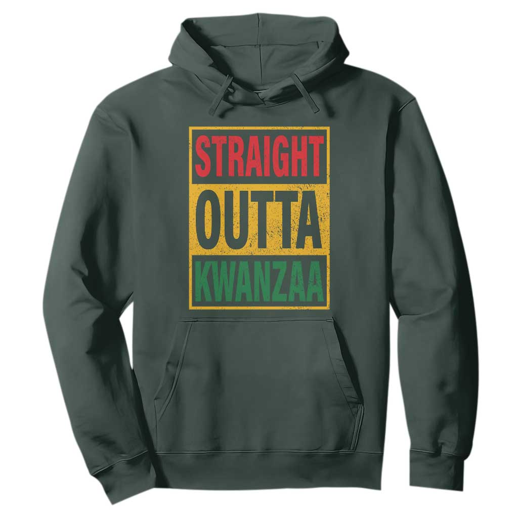 Funny Straight Outta Kwanzaa African American Heritage Christmas Holiday Hoodie