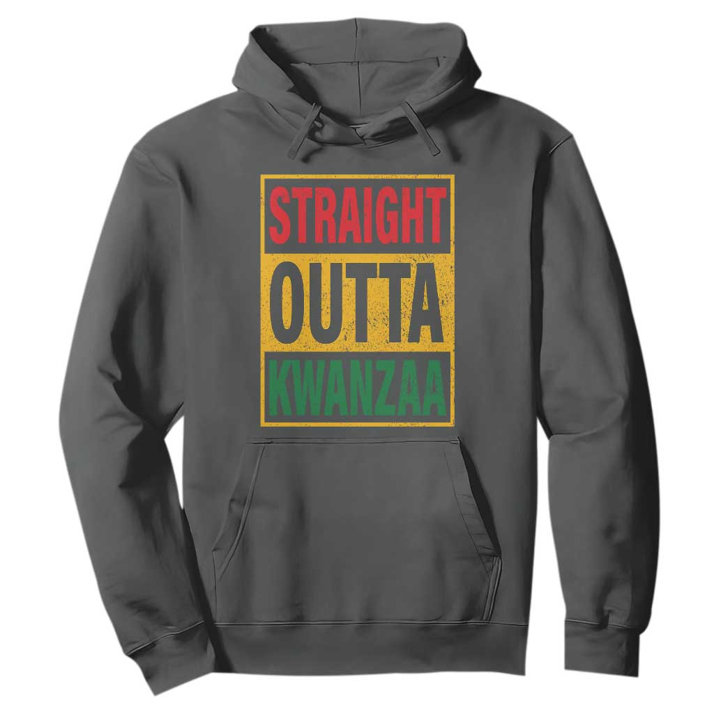 Funny Straight Outta Kwanzaa African American Heritage Christmas Holiday Hoodie