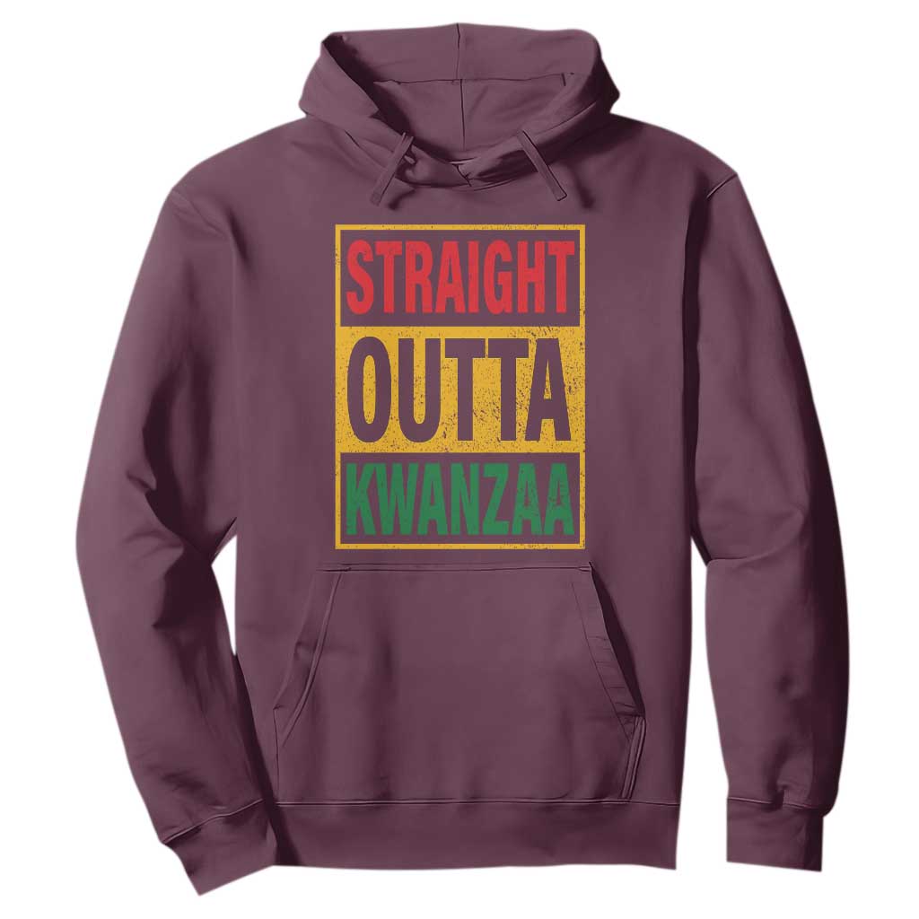 Funny Straight Outta Kwanzaa African American Heritage Christmas Holiday Hoodie