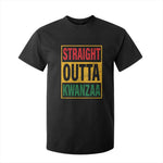 Funny Straight Outta Kwanzaa African American Heritage Christmas Holiday T Shirt For Kid