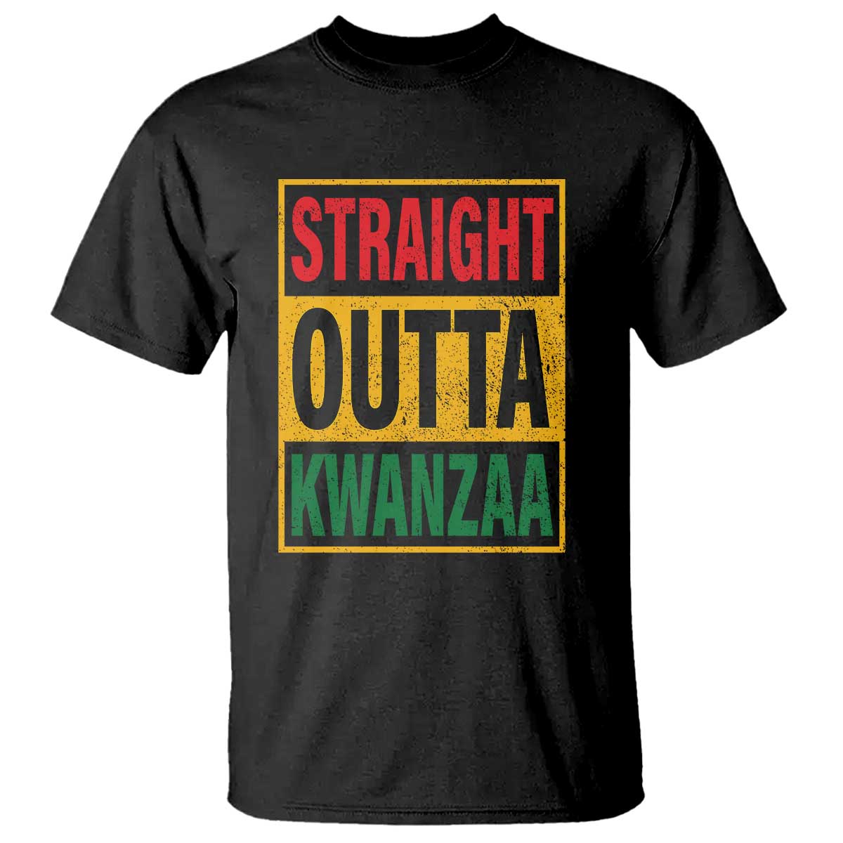 Funny Straight Outta Kwanzaa African American Heritage Christmas Holiday T Shirt