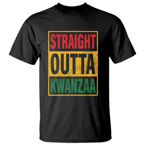 Funny Straight Outta Kwanzaa African American Heritage Christmas Holiday T Shirt