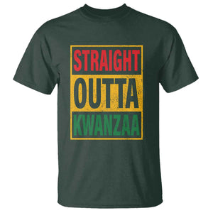 Funny Straight Outta Kwanzaa African American Heritage Christmas Holiday T Shirt