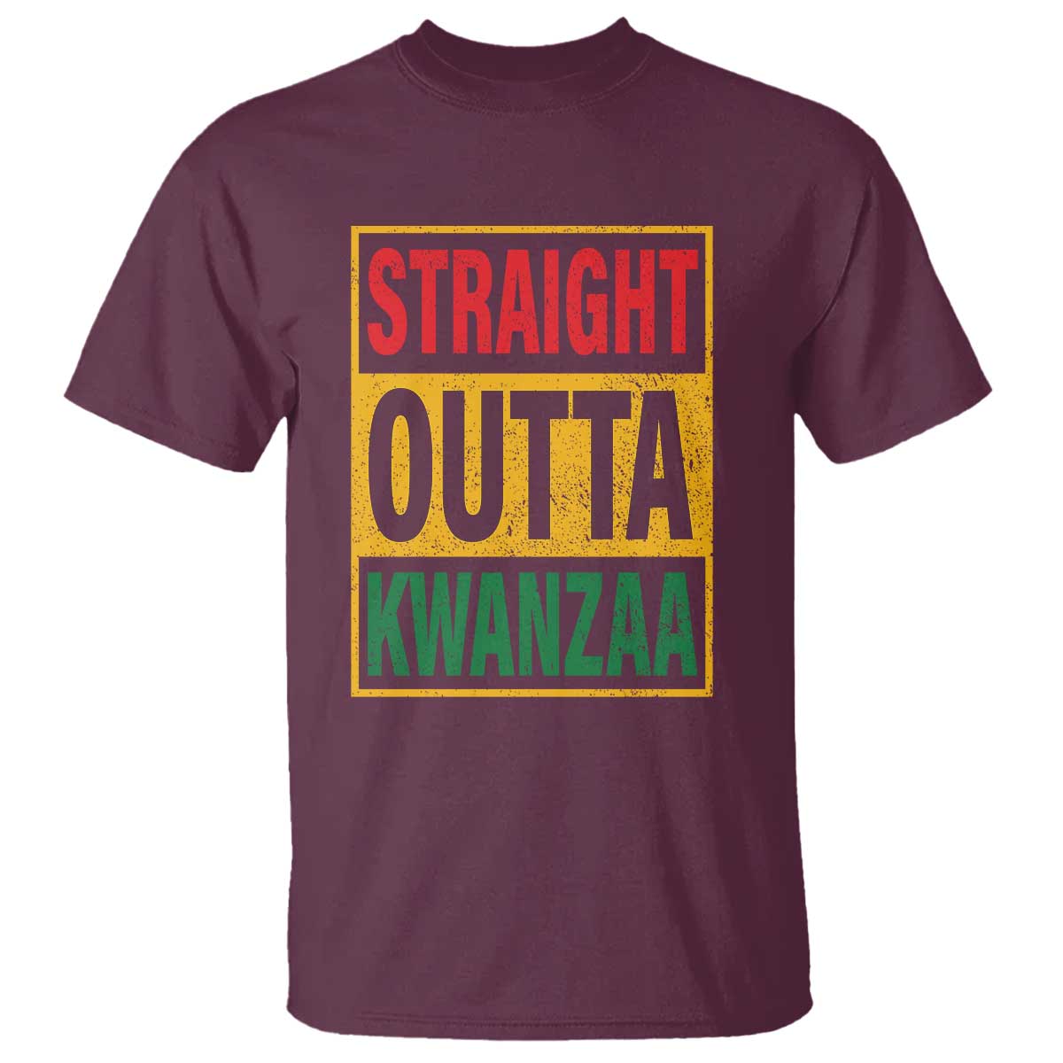 Funny Straight Outta Kwanzaa African American Heritage Christmas Holiday T Shirt