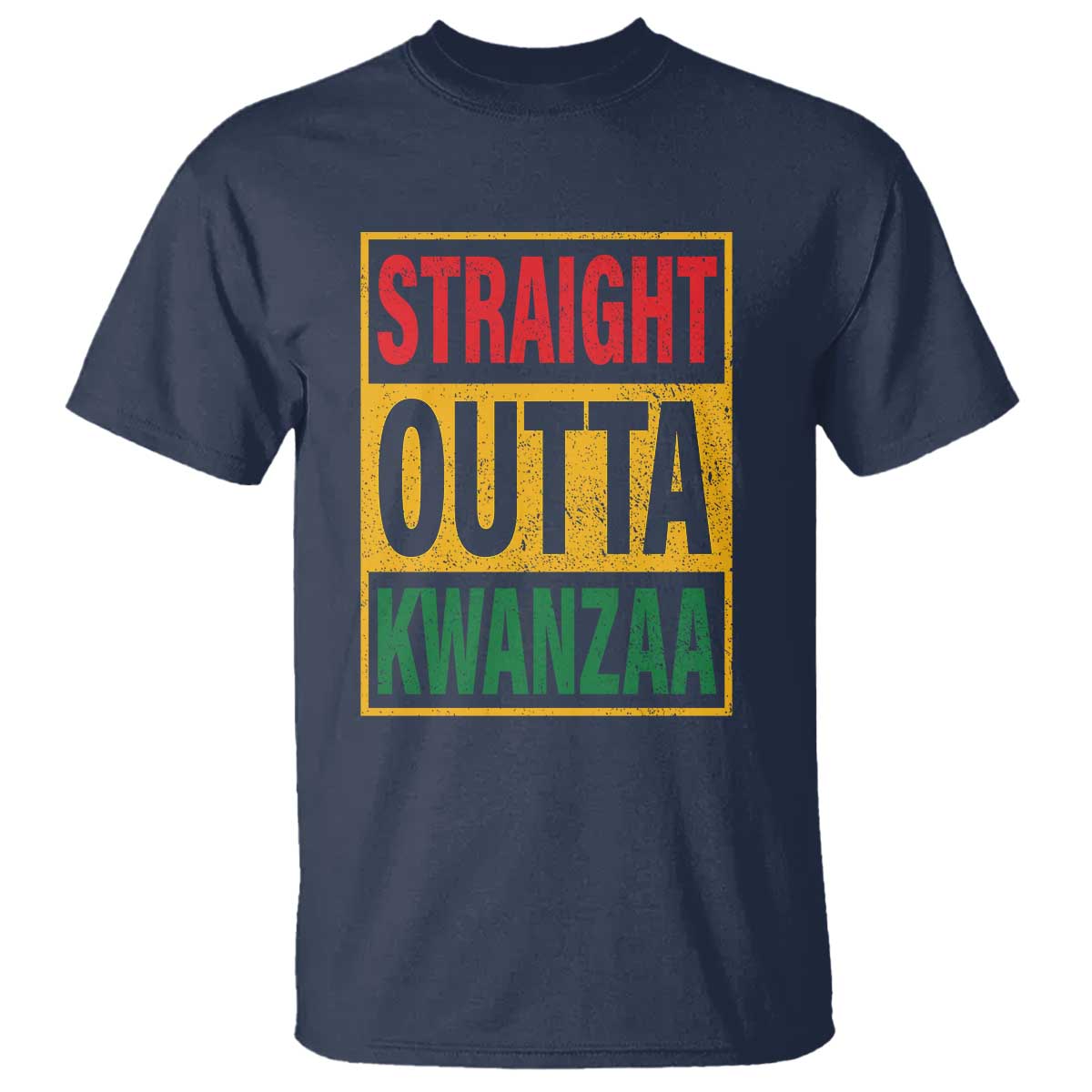 Funny Straight Outta Kwanzaa African American Heritage Christmas Holiday T Shirt