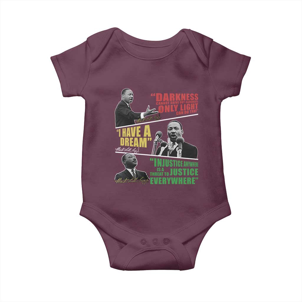 Martin Luther King Jr MLK Quotes Black History Leaders Baby Onesie