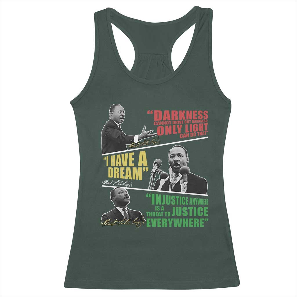 Martin Luther King Jr MLK Quotes Black History Leaders Racerback Tank Top