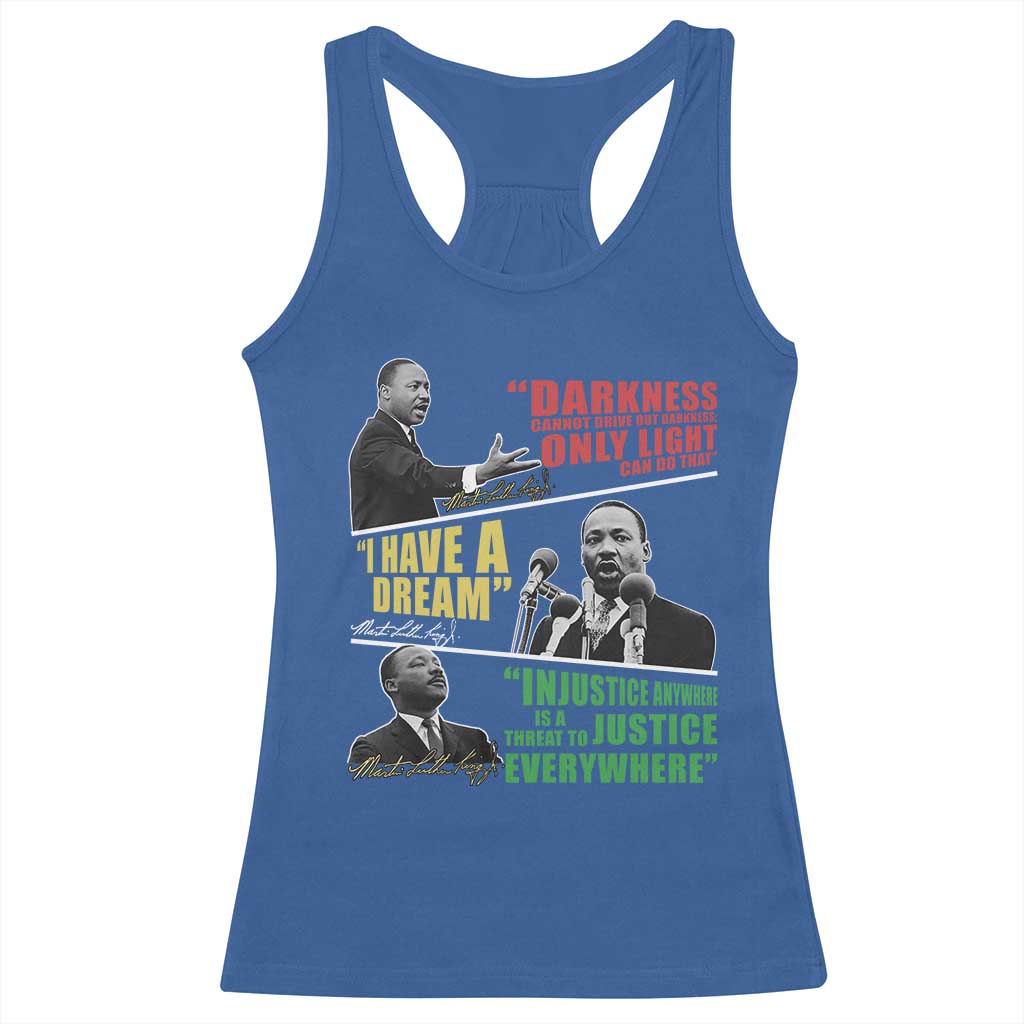 Martin Luther King Jr MLK Quotes Black History Leaders Racerback Tank Top
