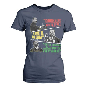 Martin Luther King Jr MLK Quotes Black History Leaders T Shirt For Women