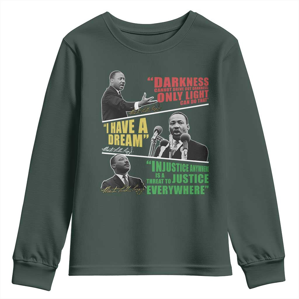 Martin Luther King Jr MLK Quotes Black History Leaders Youth Sweatshirt