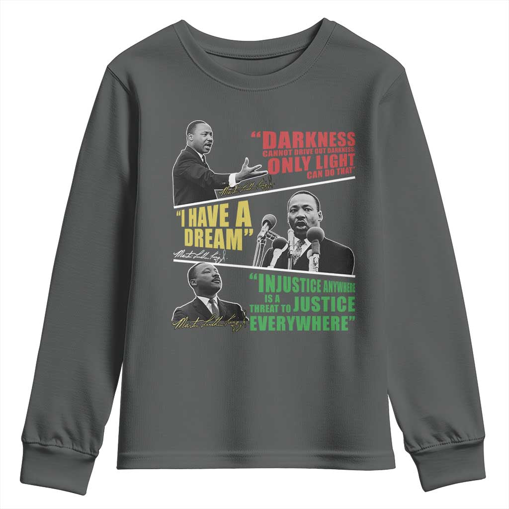 Martin Luther King Jr MLK Quotes Black History Leaders Youth Sweatshirt