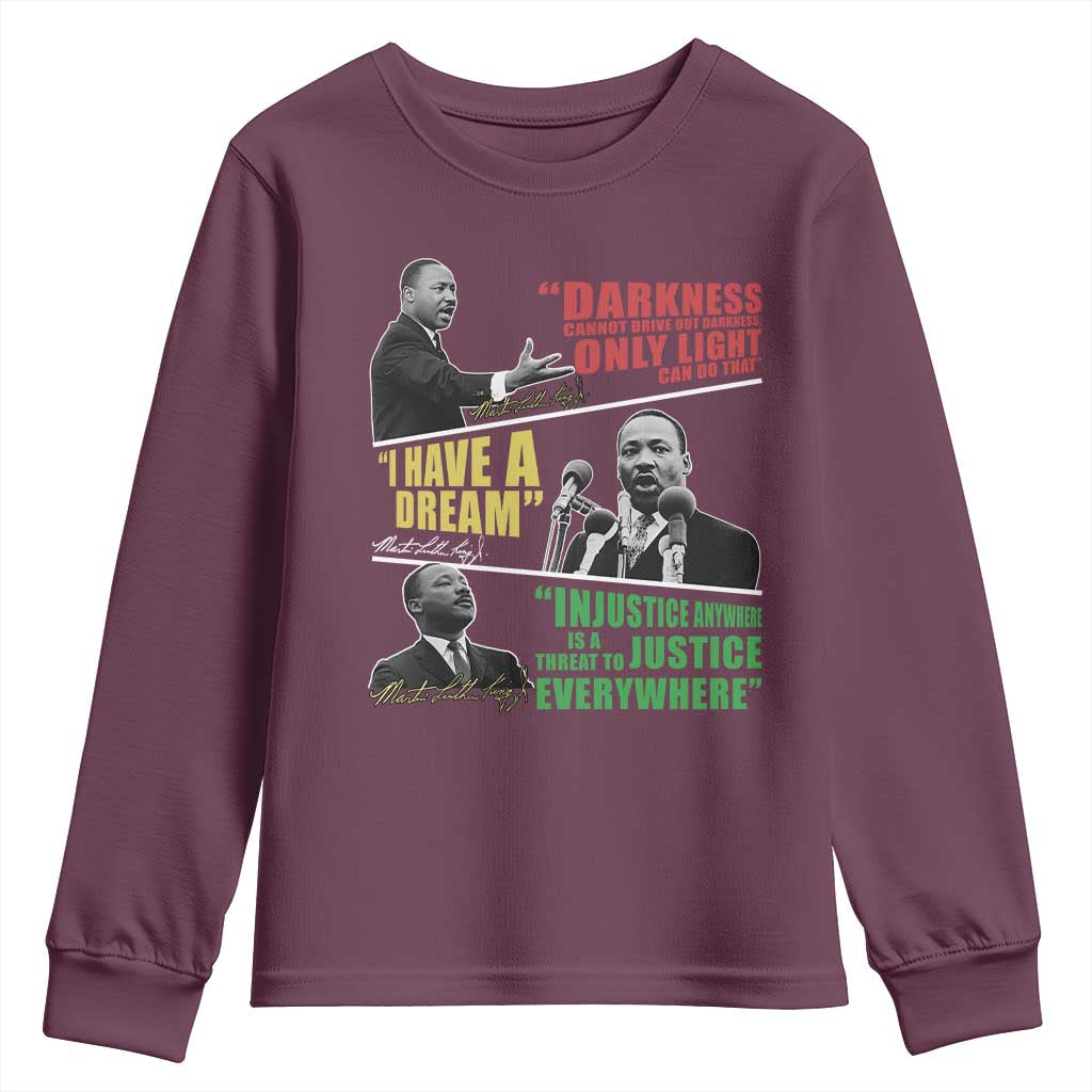 Martin Luther King Jr MLK Quotes Black History Leaders Youth Sweatshirt