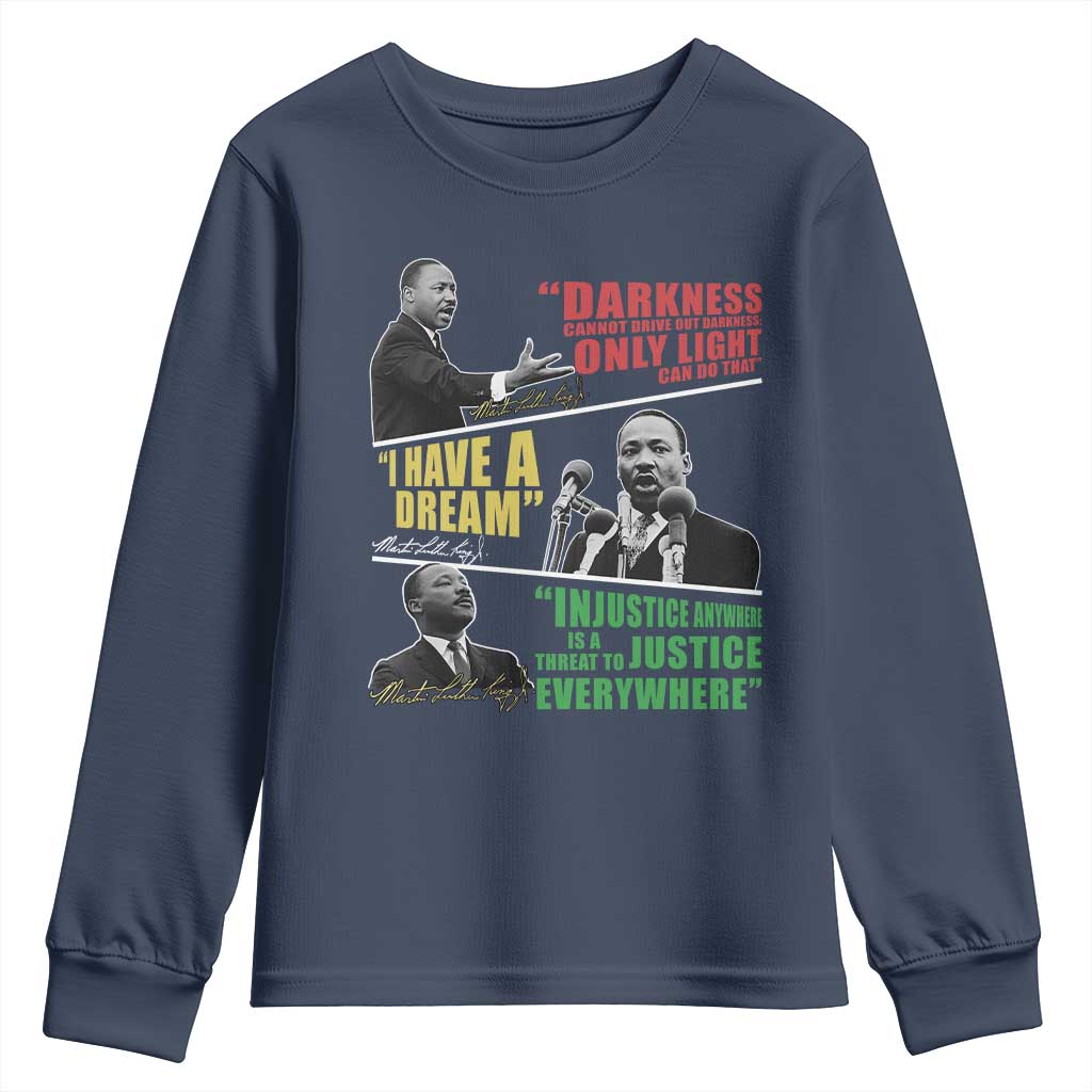 Martin Luther King Jr MLK Quotes Black History Leaders Youth Sweatshirt