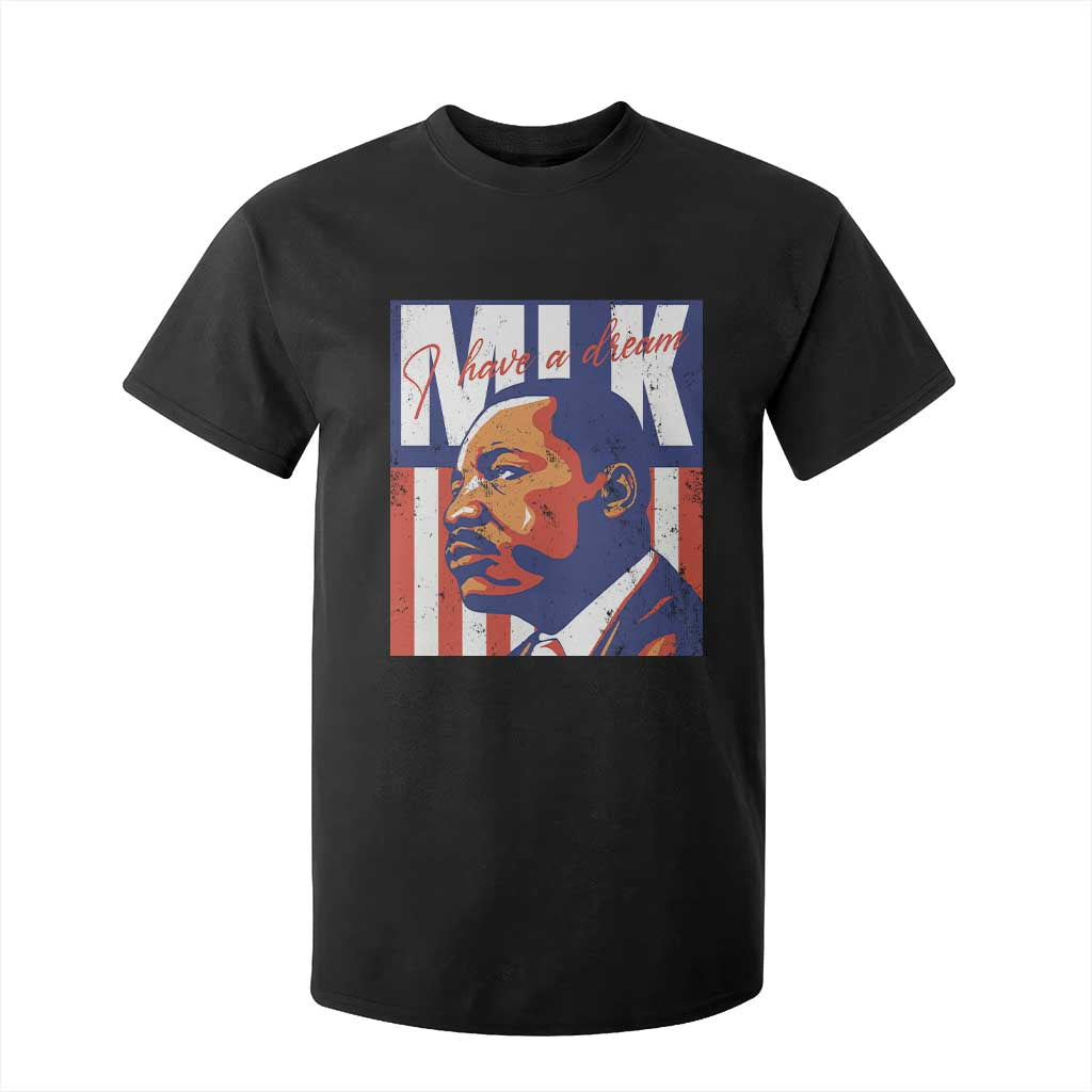 MLK Day I Have A Dream T Shirt For Kid Martin Luther King Vintage American Flag Black History Month