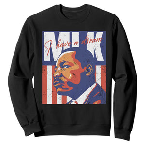 MLK Day I Have A Dream Sweatshirt Martin Luther King Vintage American Flag Black History Month