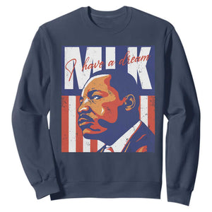 MLK Day I Have A Dream Sweatshirt Martin Luther King Vintage American Flag Black History Month