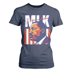 MLK Day I Have A Dream T Shirt For Women Martin Luther King Vintage American Flag Black History Month