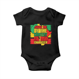 MLK Day Judge Me By The Content Of My Character Baby Onesie Martin Luther King Africa Map Black History Month