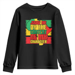 MLK Day Judge Me By The Content Of My Character Youth Sweatshirt Martin Luther King Africa Map Black History Month