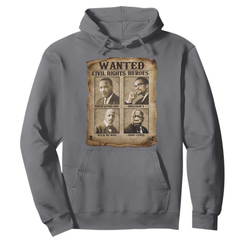 Black Leaders Hoodie Wanted Civil Rights Heroes MLK Malcolm X Web John Lewis