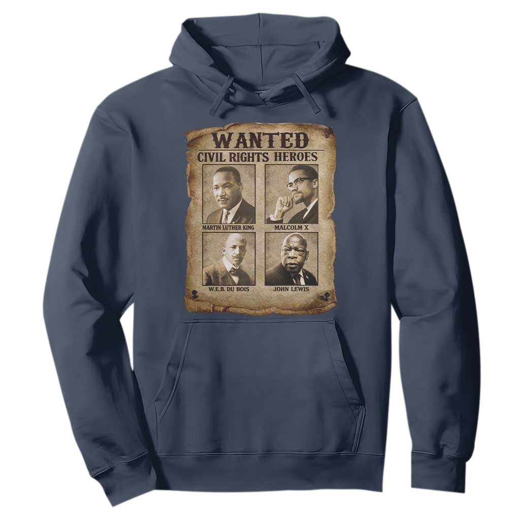 Black Leaders Hoodie Wanted Civil Rights Heroes MLK Malcolm X Web John Lewis