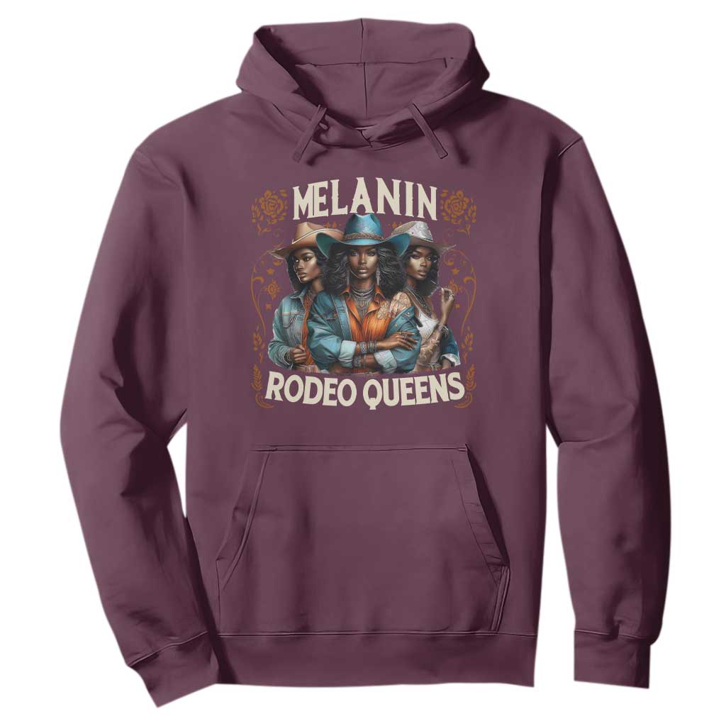 Melanin Rodeo Queen Hoodie African American Melanin Black Cowgirl Swag