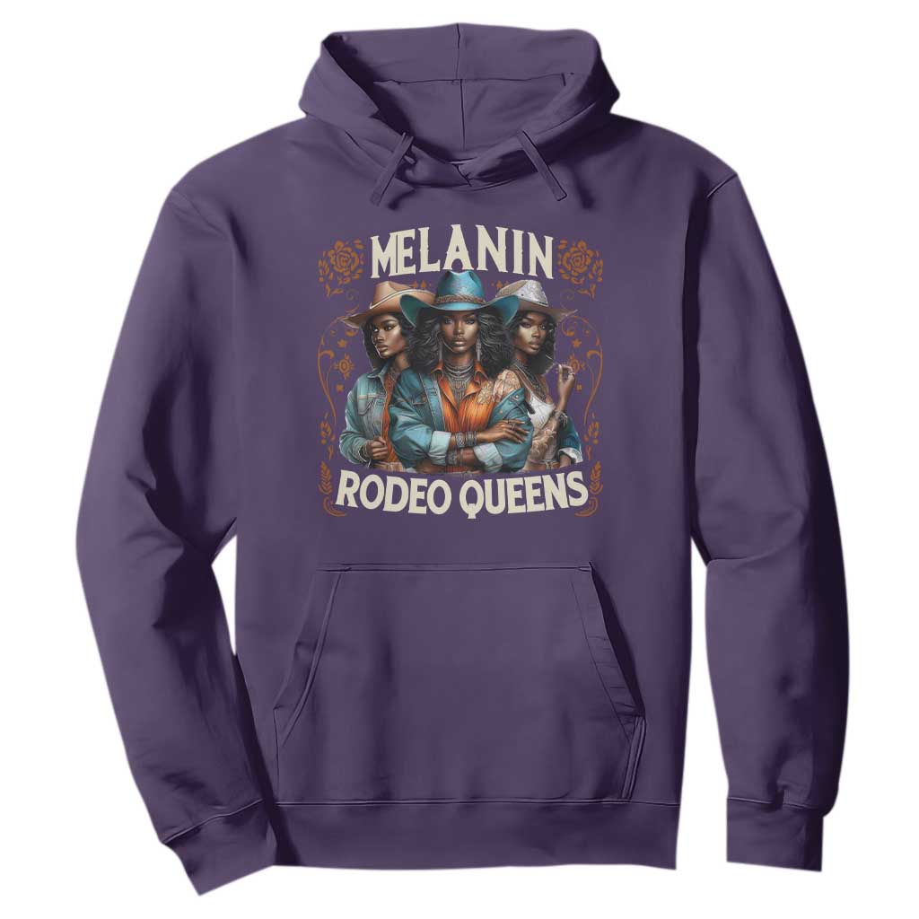Melanin Rodeo Queen Hoodie African American Melanin Black Cowgirl Swag