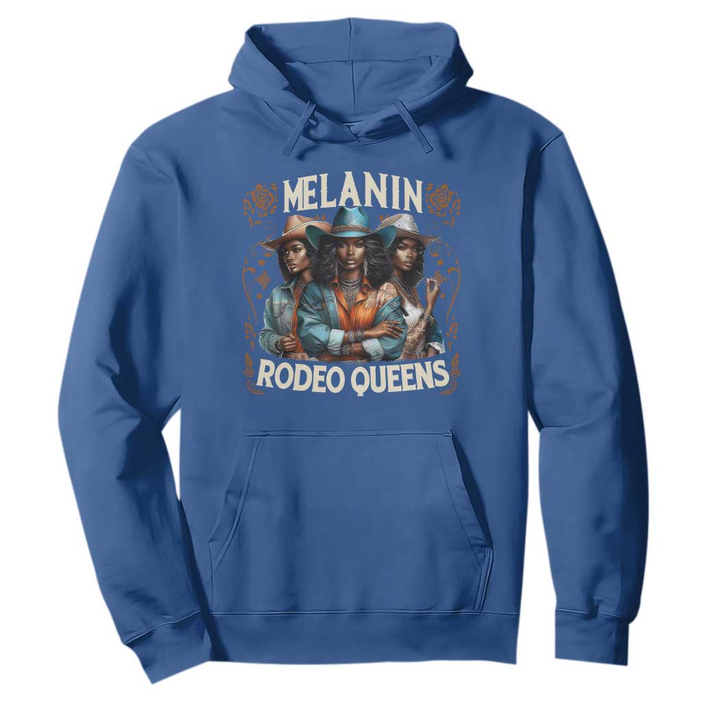 Melanin Rodeo Queen Hoodie African American Melanin Black Cowgirl Swag