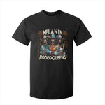 Melanin Rodeo Queen T Shirt For Kid African American Melanin Black Cowgirl Swag
