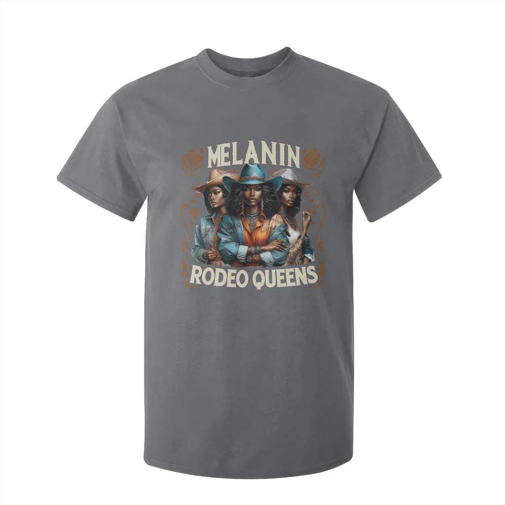 Melanin Rodeo Queen T Shirt For Kid African American Melanin Black Cowgirl Swag