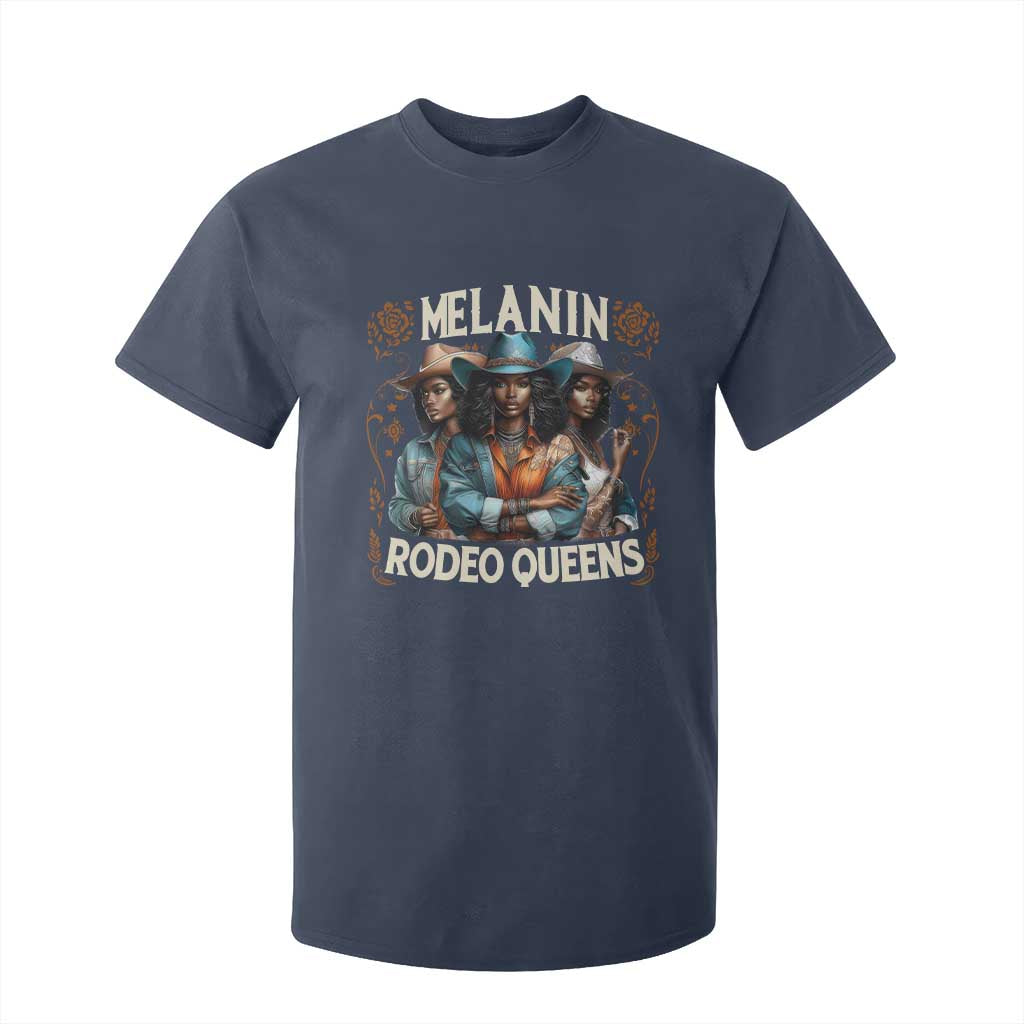 Melanin Rodeo Queen T Shirt For Kid African American Melanin Black Cowgirl Swag