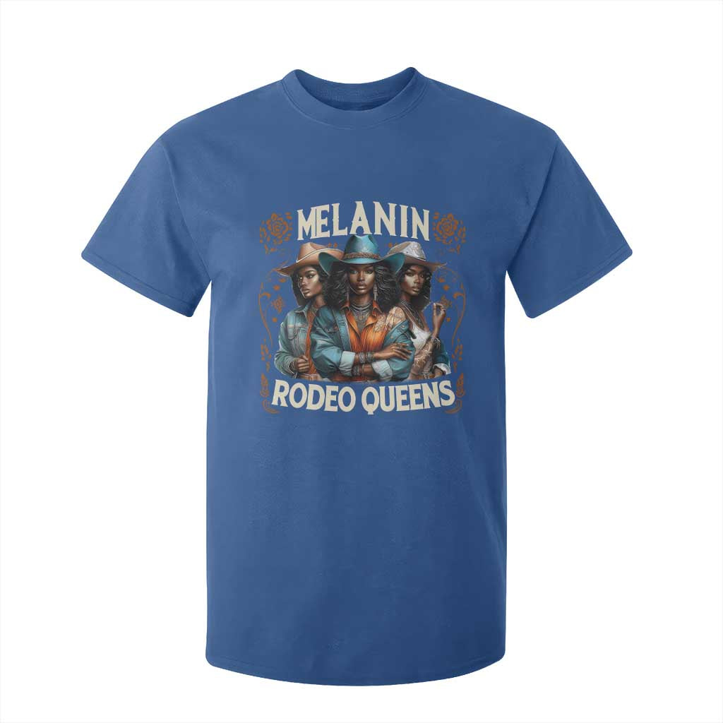 Melanin Rodeo Queen T Shirt For Kid African American Melanin Black Cowgirl Swag