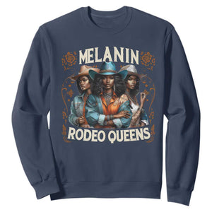 Melanin Rodeo Queen Sweatshirt African American Melanin Black Cowgirl Swag