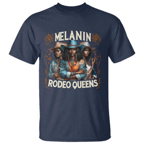 Melanin Rodeo Queen T Shirt African American Melanin Black Cowgirl Swag