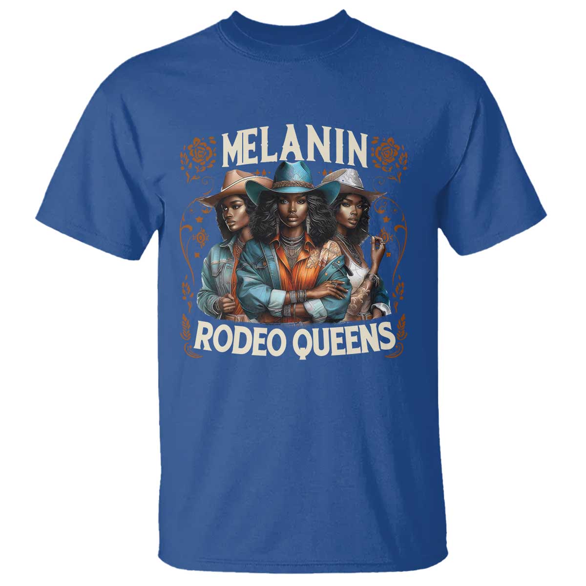 Melanin Rodeo Queen T Shirt African American Melanin Black Cowgirl Swag