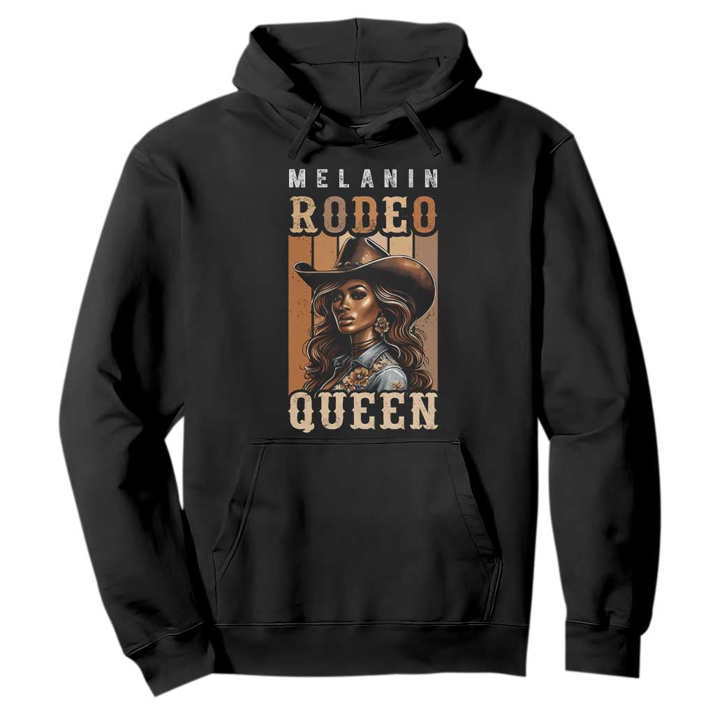 Melanin Rodeo Queen Hoodie African American Melanin Black Western Cowgirl