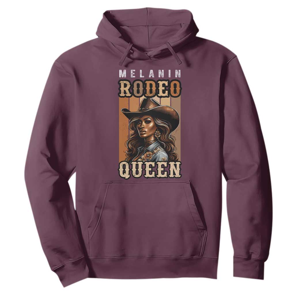 Melanin Rodeo Queen Hoodie African American Melanin Black Western Cowgirl
