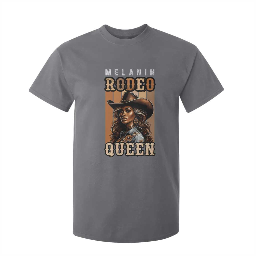 Melanin Rodeo Queen T Shirt For Kid African American Melanin Black Western Cowgirl