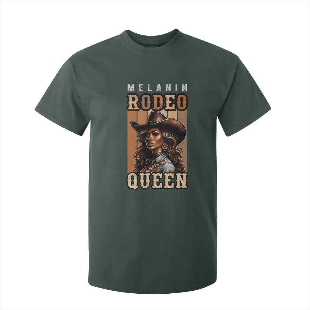 Melanin Rodeo Queen T Shirt For Kid African American Melanin Black Western Cowgirl