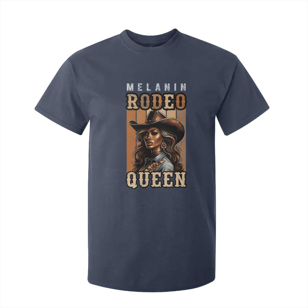 Melanin Rodeo Queen T Shirt For Kid African American Melanin Black Western Cowgirl