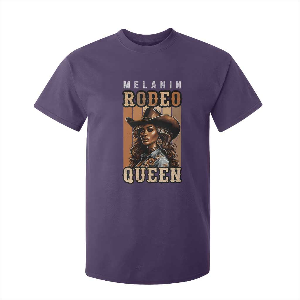 Melanin Rodeo Queen T Shirt For Kid African American Melanin Black Western Cowgirl