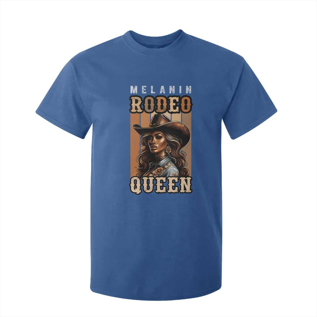 Melanin Rodeo Queen T Shirt For Kid African American Melanin Black Western Cowgirl
