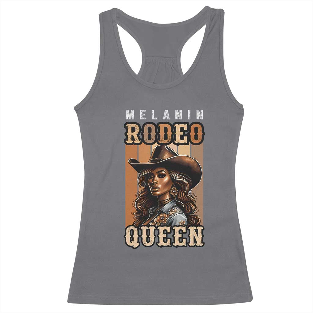 Melanin Rodeo Queen Racerback Tank Top African American Melanin Black Western Cowgirl