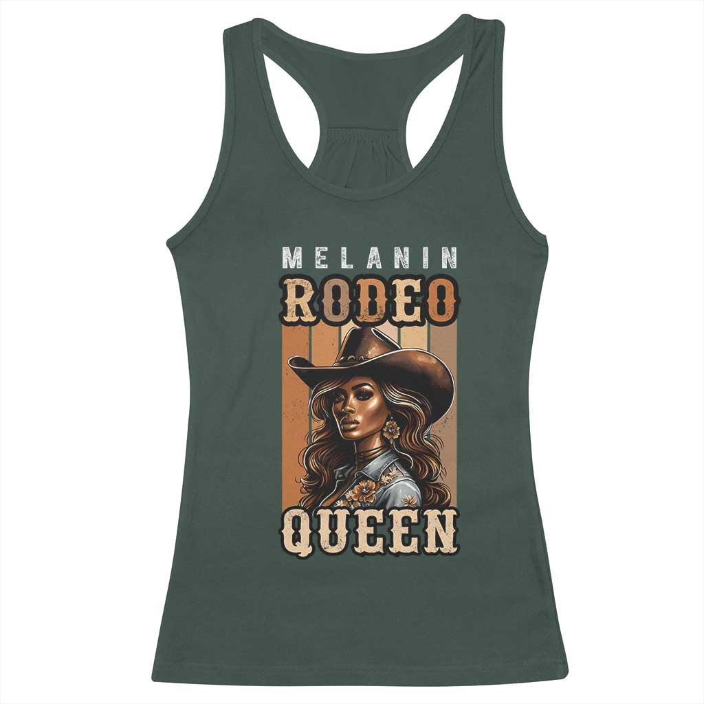 Melanin Rodeo Queen Racerback Tank Top African American Melanin Black Western Cowgirl