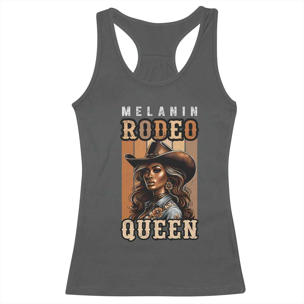 Melanin Rodeo Queen Racerback Tank Top African American Melanin Black Western Cowgirl