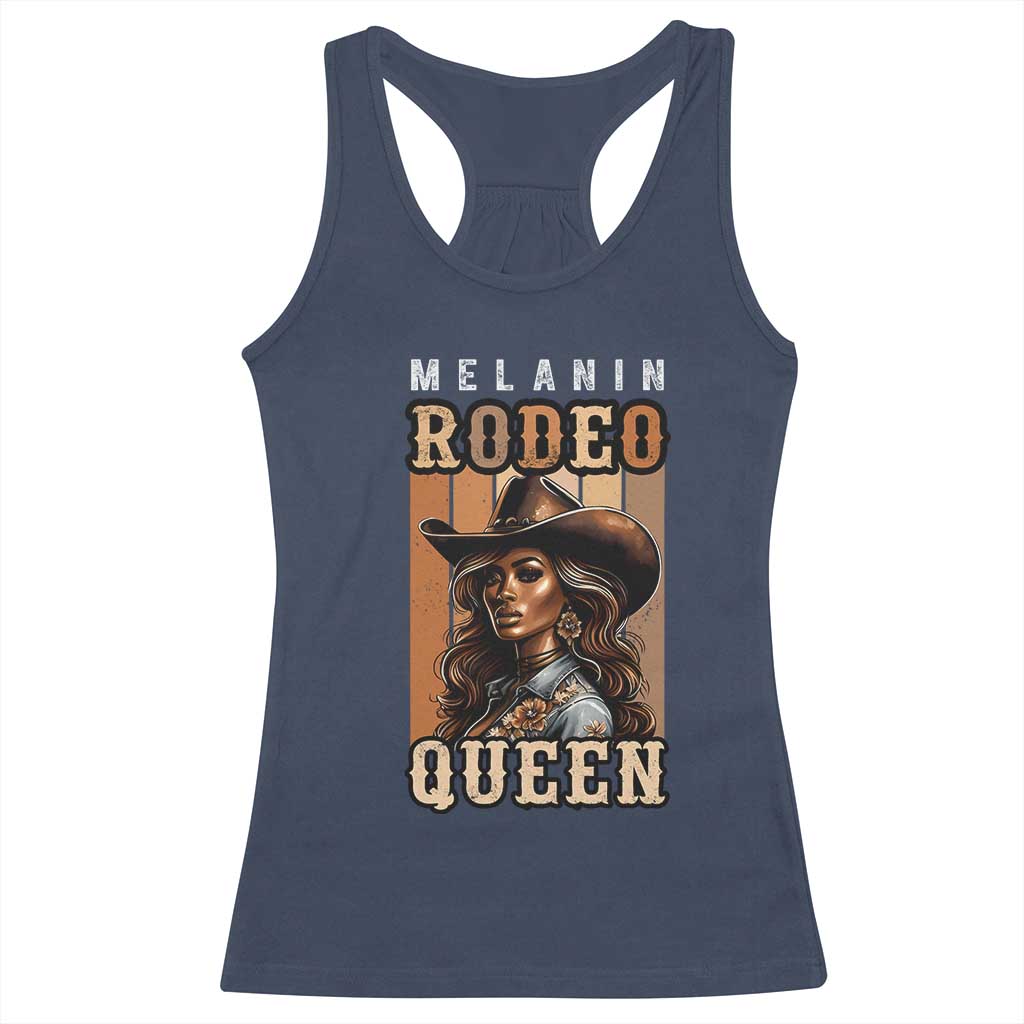 Melanin Rodeo Queen Racerback Tank Top African American Melanin Black Western Cowgirl