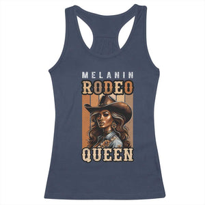 Melanin Rodeo Queen Racerback Tank Top African American Melanin Black Western Cowgirl